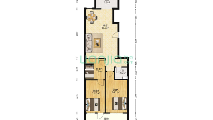 岱岳区职教中心高级技工学校宿舍区二手房实景图