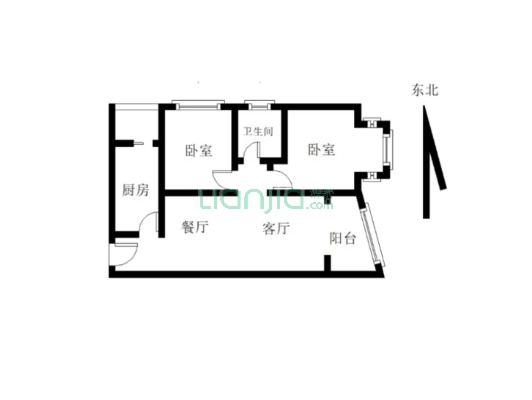 江北鼎业兴城精装2室 可以按揭贷款 领包入住-户型图