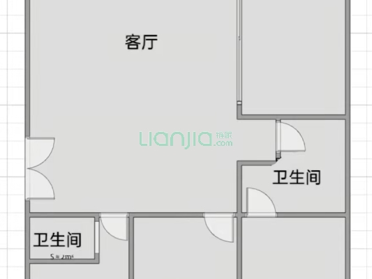 兴隆县城，雾灵家园三居两卫好房出售-户型图