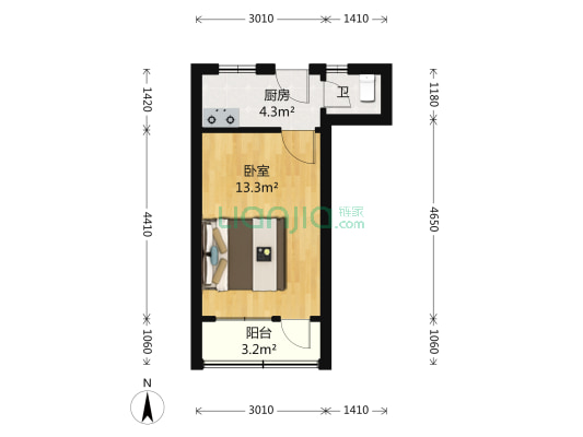 政民路297号 1室0厅1卫 31平方