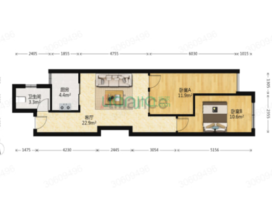 业主急售 税低 本满 好楼层 看房方便-户型图
