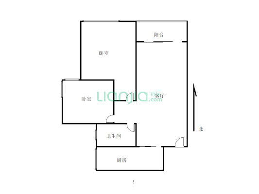 房户型紧凑，布局合理，格局楼层好，视野开阔-户型图