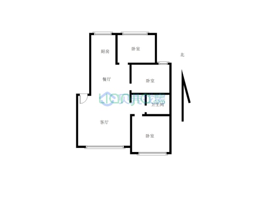 馨泰家园3居室楼房精装修100平米明室明厅出售-户型图