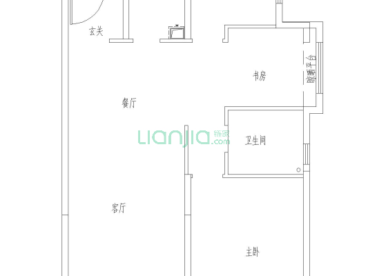 桃源新都孔雀城 3室2厅 南-户型图