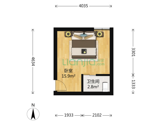 天福克拉广场 1室0厅1卫 27平方