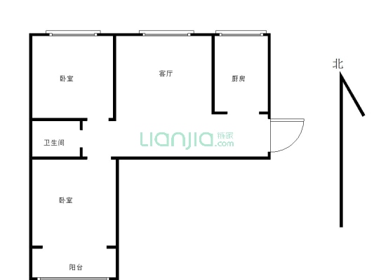 自住标准，高楼层，小区集体供暖-户型图
