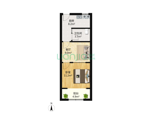 昌鑫小区 1室1厅1卫 43平方