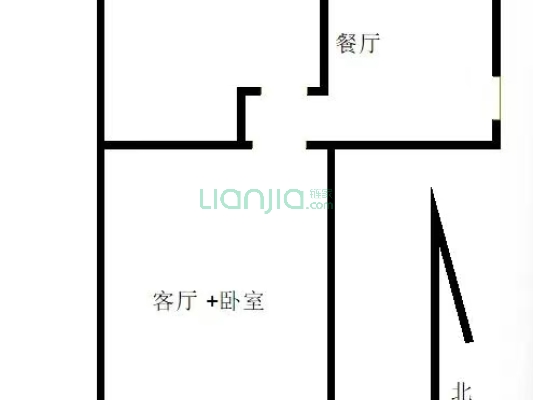 三五四三社区居民委员会 2室1厅 南 北-户型图