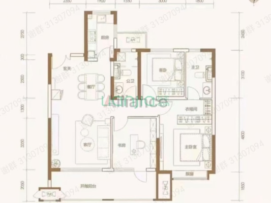 中冶未来城小区优质房源、南北通透大三居、好好好好好-户型图