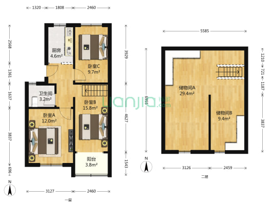 太平花苑南区 3室0厅1卫 65平方
