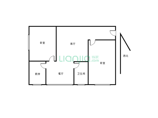 房屋满五唯一 .税费低  拎包入住.-户型图