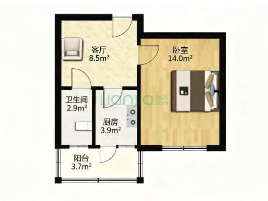 地理位置优越 交通便利 生活配套设施完善-户型图
