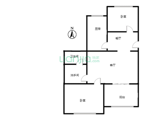 物探局家属院  宝石花物业 集中供暖-户型图