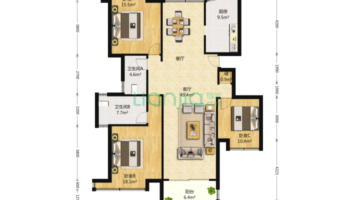 天然居二手房实景图