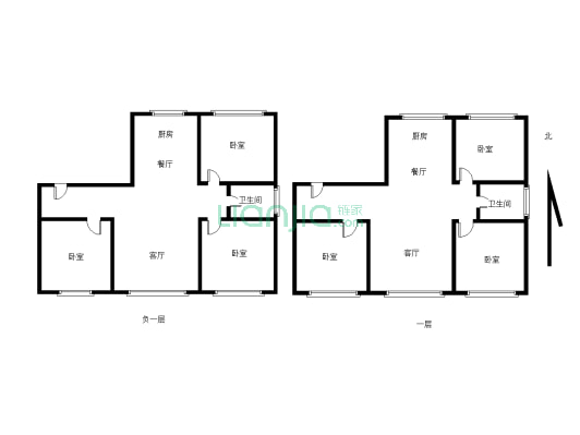 天一阁一楼带负一层精装6室2卫 建议实地看房拎包入住-户型图