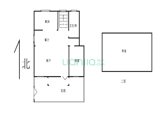 别墅一楼独院，上下两层251.41平4室有证可按揭-户型图