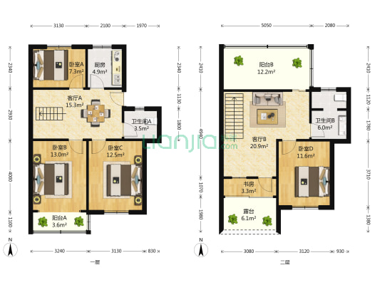 南五泾浜18号 4室2厅2卫 0平方