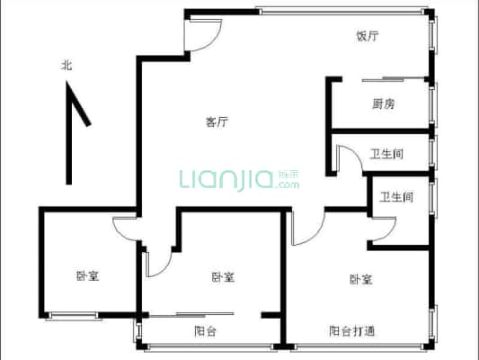 竹丝岗二马路 3室2厅2卫 117平方