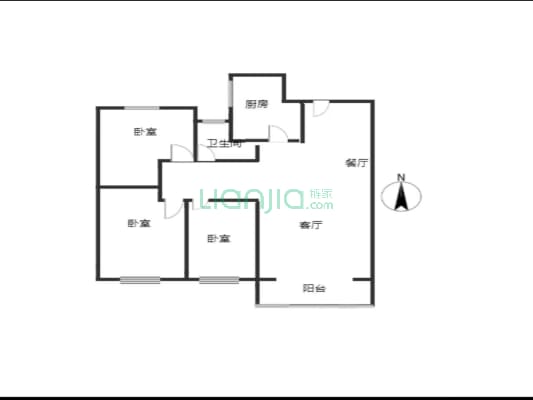 中冶未来城 3室1厅 南-户型图