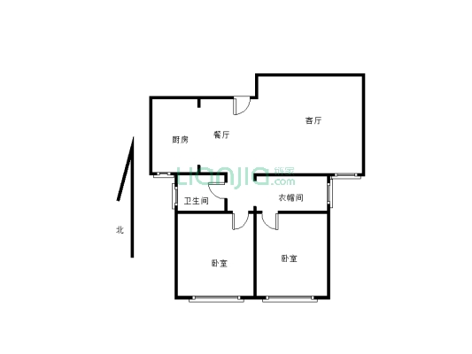 滨江国际星城2-2-1-1 95.00m²-户型图