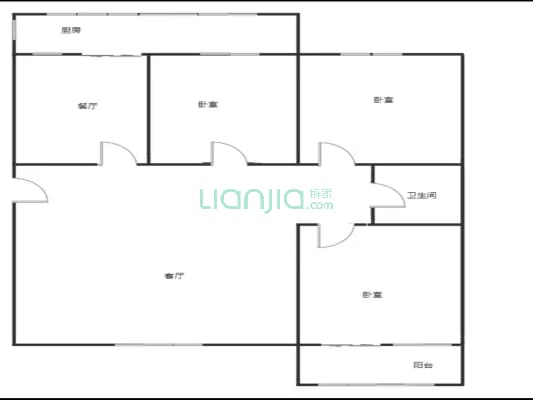 华阳路  单位的宿舍  户型通透-户型图