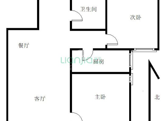 水岸花城 2室1厅 南-户型图