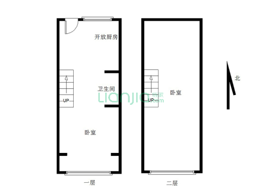 上下两层.精装双卫.采光好.税费低.-户型图