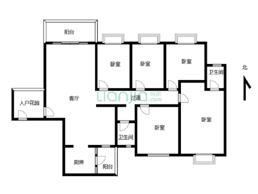 龙光玖珑湖二期 5室2厅 东南