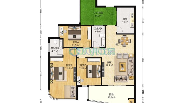 朝阳丽园二手房实景图