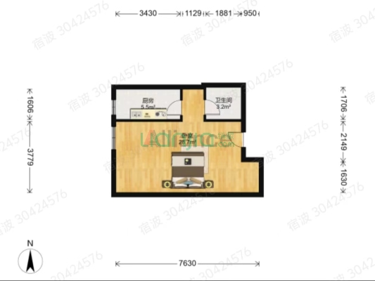涿州市冠云路汇元四季橙小区公摊、户型、园林绿化均可-户型图