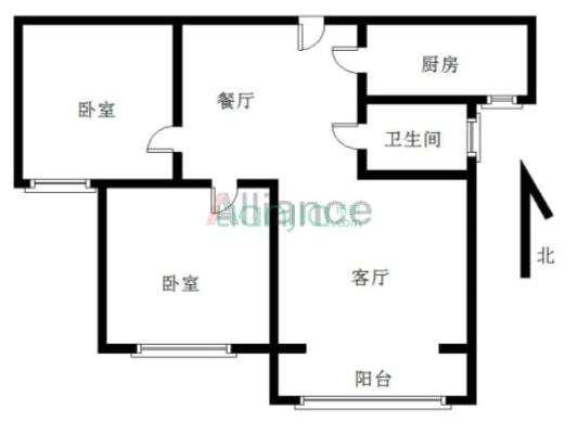 户型方正 全明格局 交通便利 停车方便-户型图