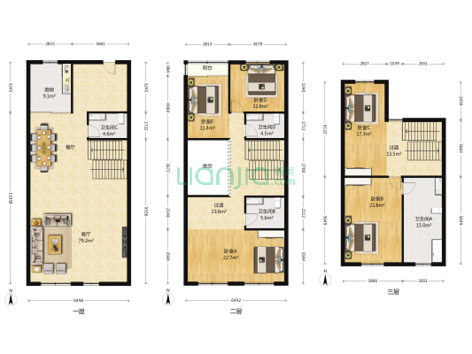 华润橡树湾茗润轩 5室1厅4卫 255平方