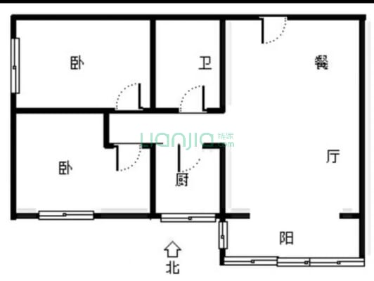 此房四中片区，朝南的户型已经装修，楼层好，视野好-户型图