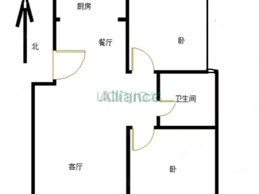 物探局房产 集中供暖  步梯板楼-户型图