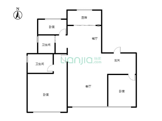 德远云璟的3居室   价格*合适-户型图