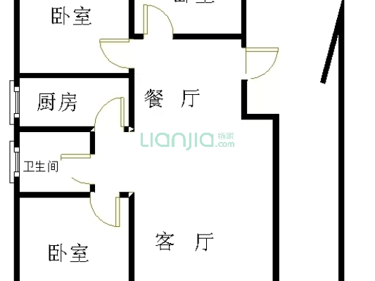北京界三利中和城洋房三居精装修，全屋定制，采光好。-户型图