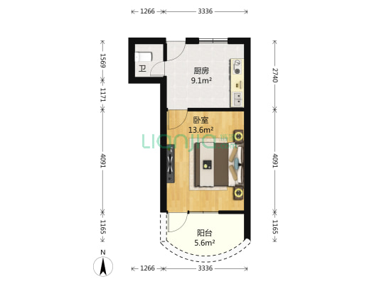 奉炮公路432弄 1室0厅1卫 50平方