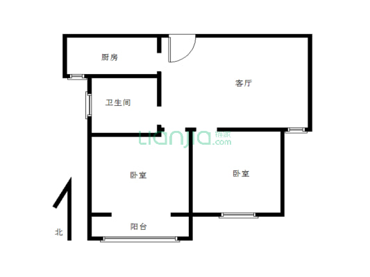 （金豫花园2-1-1-1 92.00m² 35 万）-户型图