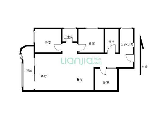 滨江国际住家精装三房，保养好，拎包入住-户型图