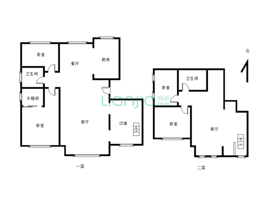 红山郡 11+12复式 精装修4室复式-户型图