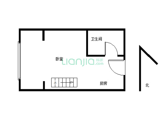 竹湖园精装好房出售 标准一室 价格美丽-户型图