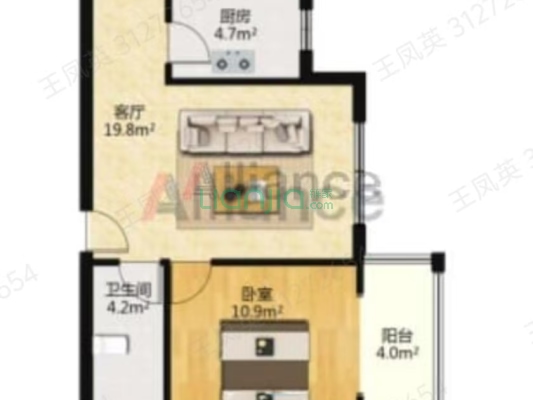 水岸花城，环境好，四季有景，交通便利。-户型图