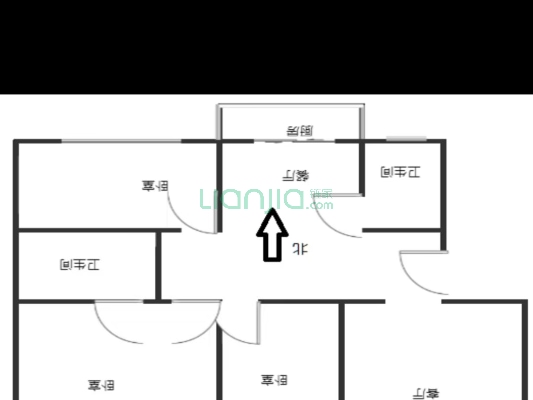 有房本随时过户   南北通透 ...-户型图
