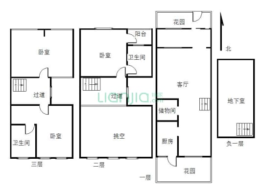 李家沱+曦圆创景103平清水联排+已做好现浇+可自主装修-户型图