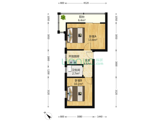 广中路400号 2室0厅1卫 49平方