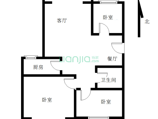 好楼层， 全天采光无遮挡。绿色宜居家园。-户型图