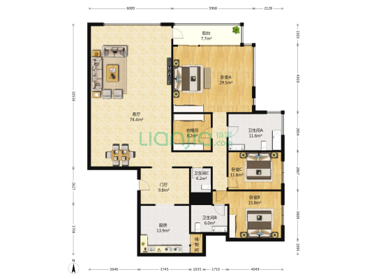 NAGA上院 3室1厅3卫 302平方