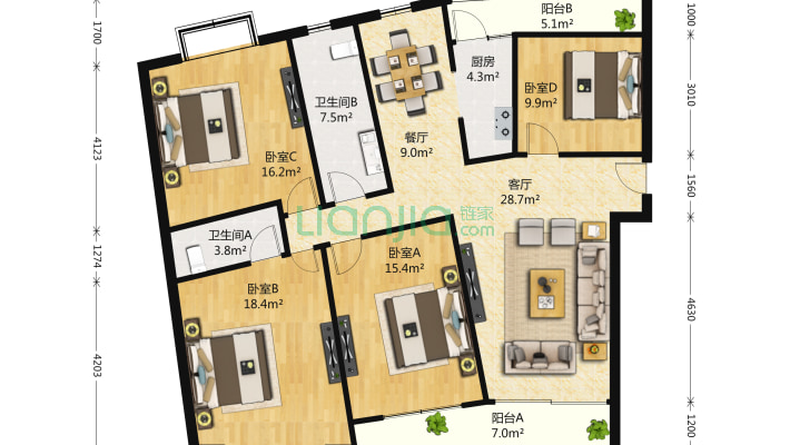 申亚新华府二手房实景图
