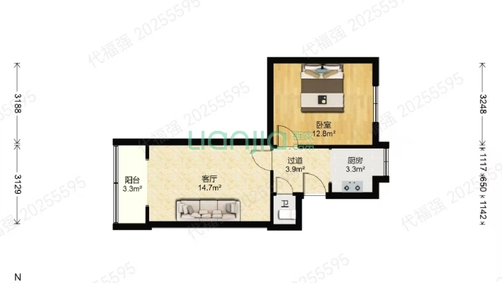 球场二里二手房实景图