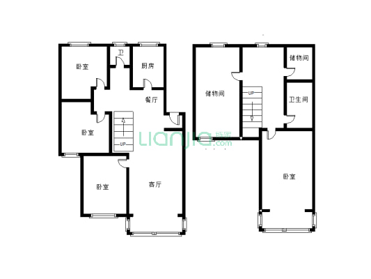 永安小区 4室2厅 南 北-户型图